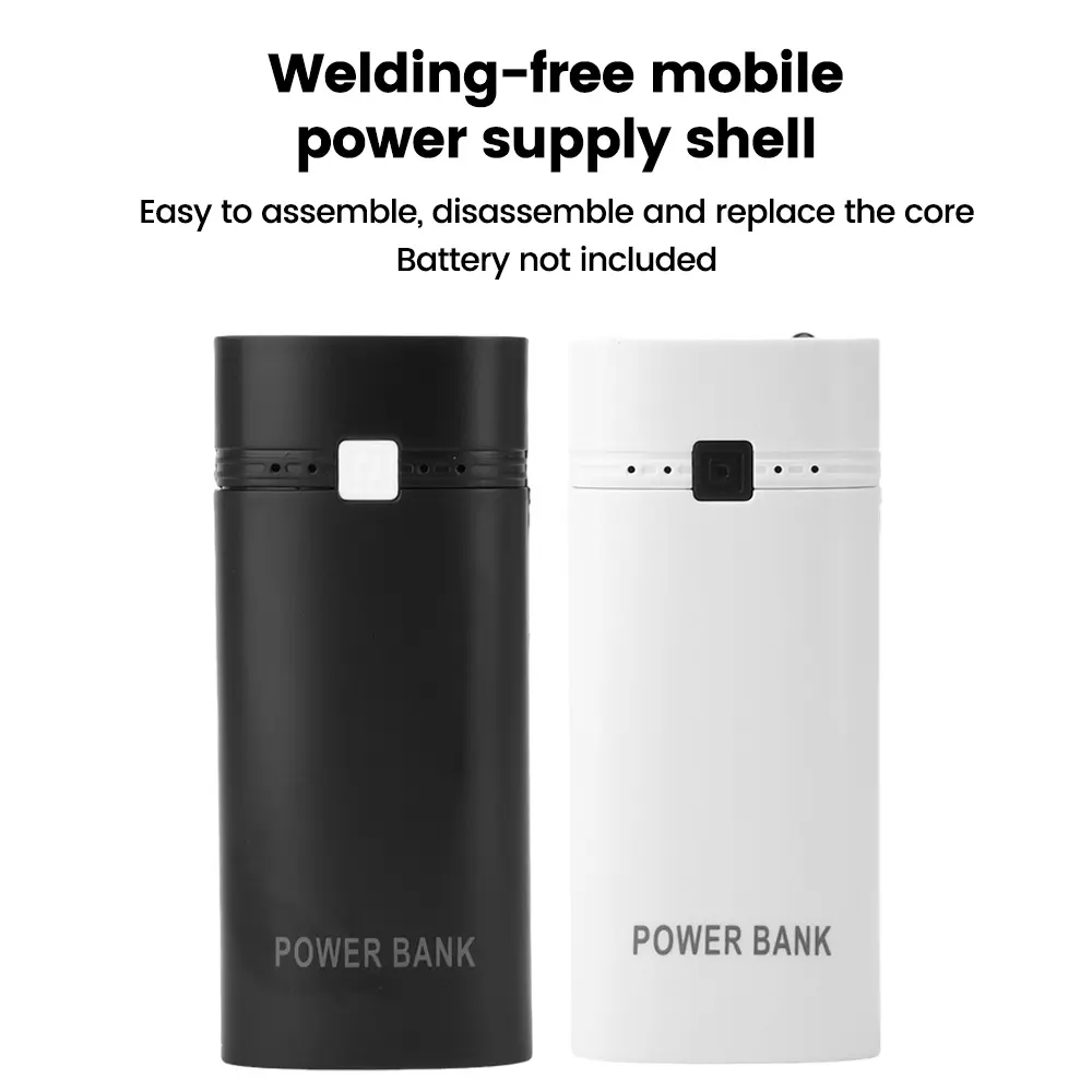 2*18650 Battery Case Power Bank Shell Without Battery Type-C Mobile Power Supply Battery Storage Box Batteries Housing Holder
