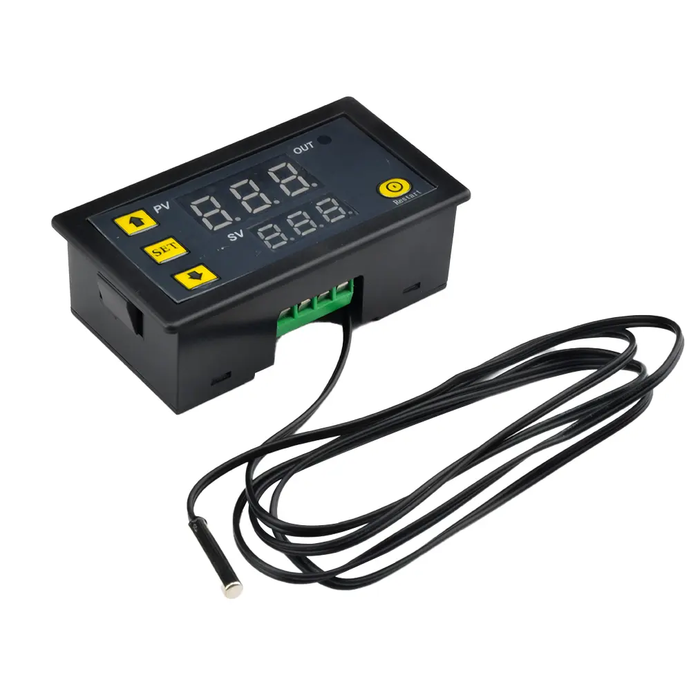 W3230 LED Digit Temperature Controller Thermostat Thermometer Temperature Control Sensor Module DC 12-24V AC 110-220V -55-120°C