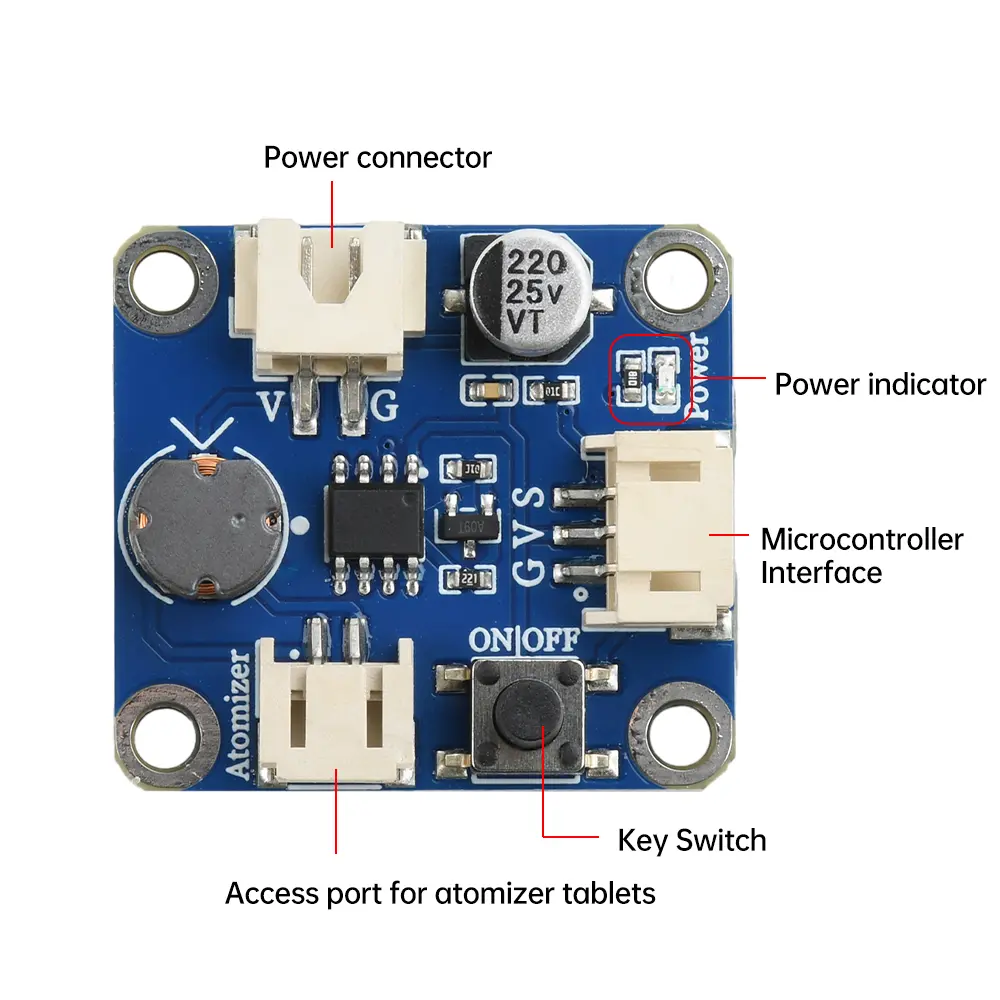 DC3-4.5V Ultrasonic Spray Humidifier DIY Kit Atomizer Driver Mdule Supports Single-chip Programming Control Fogger Atomization