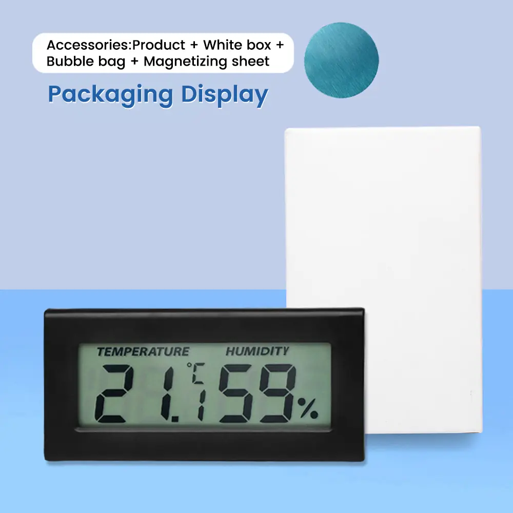 Mini Digital Thermometer Hygrometer Indoor LCD Embedded Temperature And Humidity Meter Temperature Sensor Humidity Meter Gauge