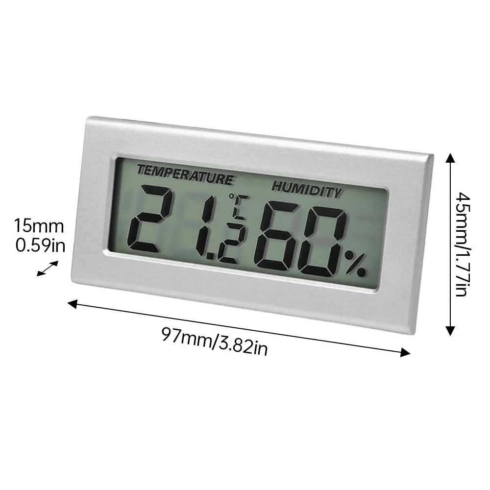 Mini Digital Thermometer Hygrometer Indoor LCD Embedded Temperature And Humidity Meter Temperature Sensor Humidity Meter Gauge