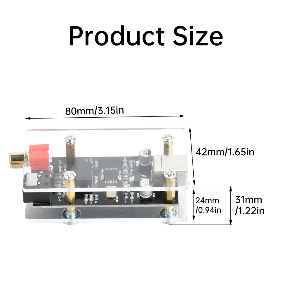 Digital Sound Card SPDIF to Fiber Coaxial Original Code Conversion Output Audio Decoder USB DC 5V