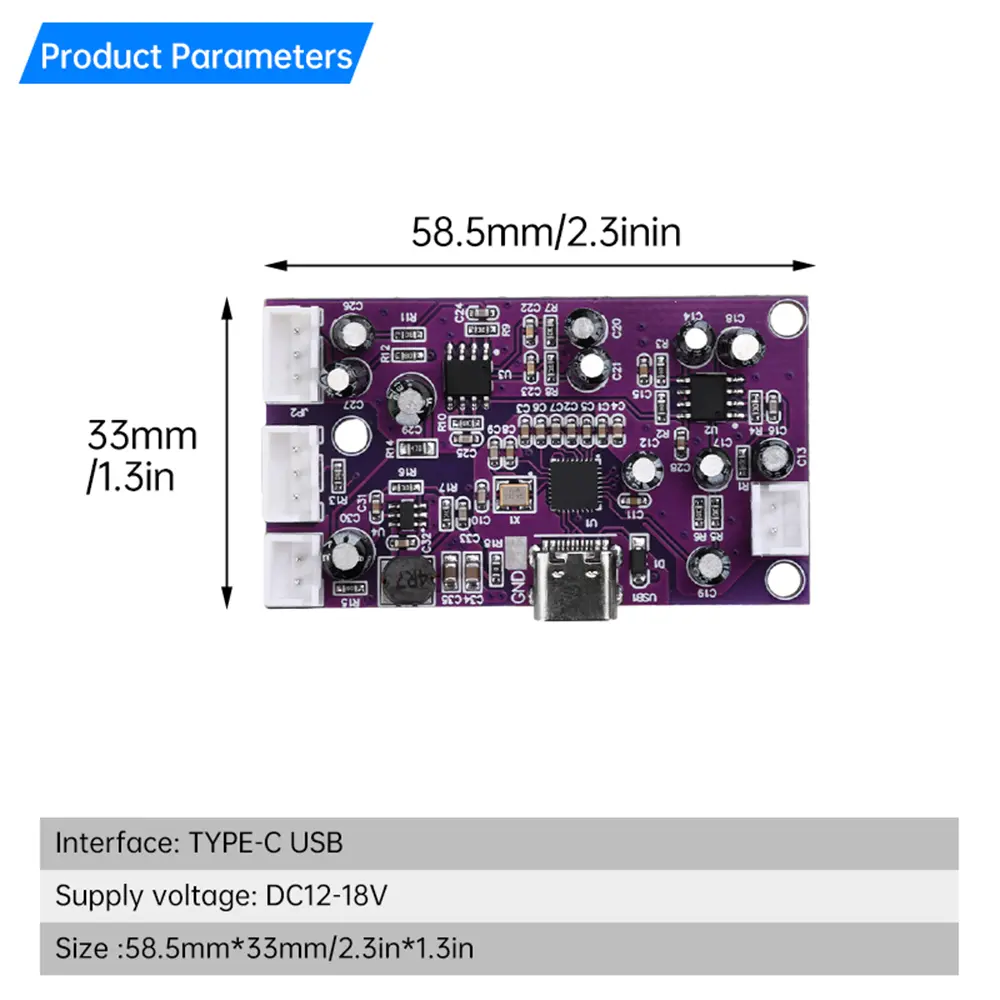 DSP Digital Reverb Circuit Module Voice Changer EQ Howling Control Frequency Shifter Effect Mixer Sound Effects Modification