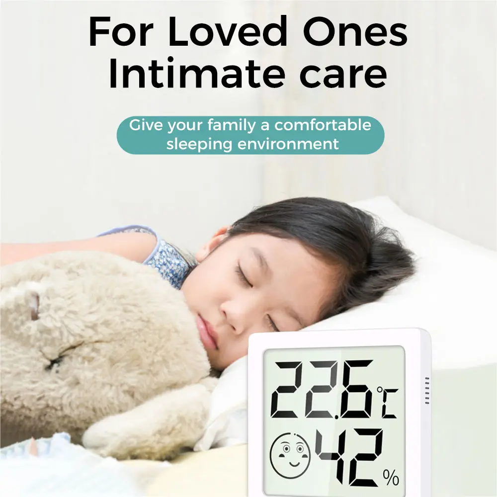 LX8101 LCD Digital Weather Station Electronic Thermometer Hygrometer Indoor Outdoor Temperature Humidity Tester Meter Smart Life