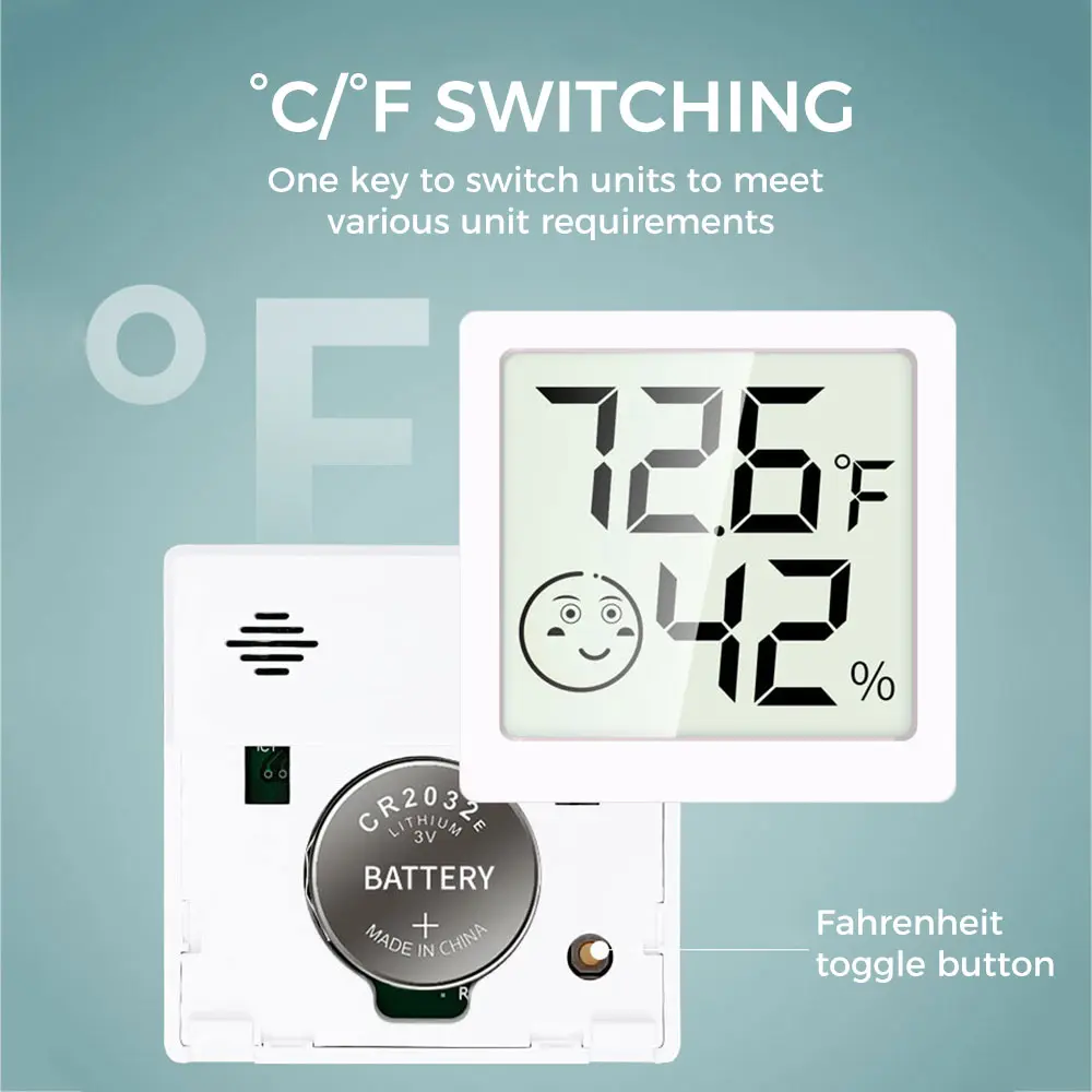 LX8101 LCD Digital Weather Station Electronic Thermometer Hygrometer Indoor Outdoor Temperature Humidity Tester Meter Smart Life