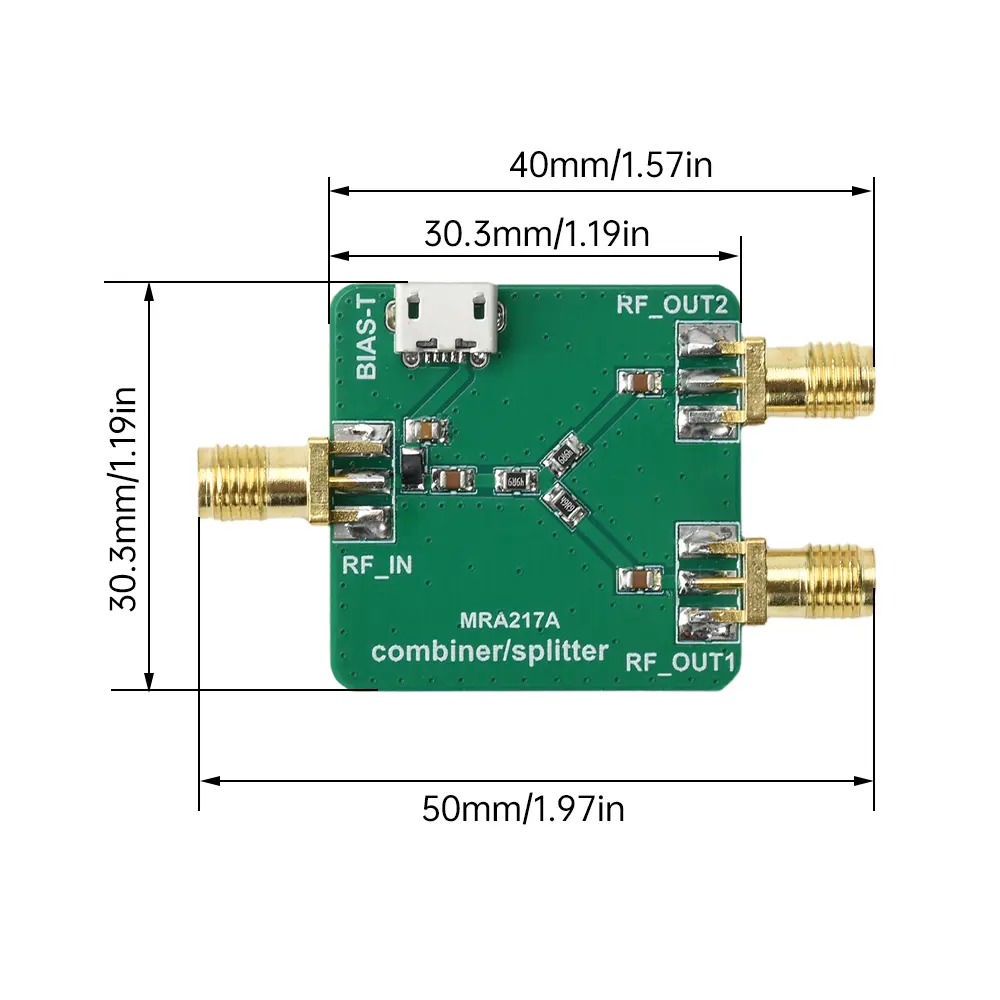 SDR Radio 1/2 Splitter Combiner/Splitters Signal Amplifier Receiving Module Micro USB