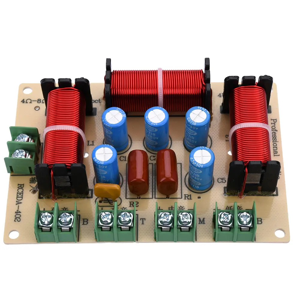 4 Way 120W HiFi Speaker Frequency Divider Audio Crossover Filter Circuit Board Home Speaker Filter Treble Alto Baritone Bass