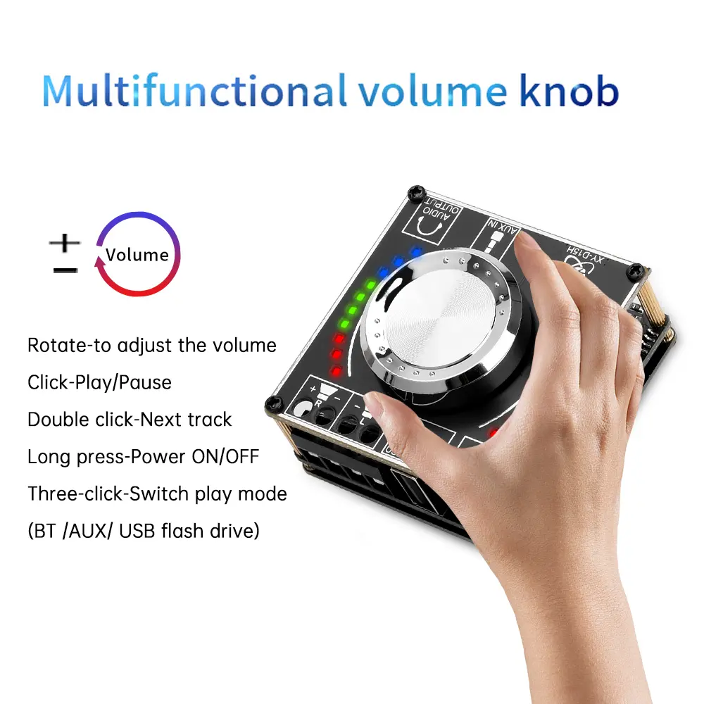 XY-D15H  Stereo Sound Power Amplifier Board DC8-24V 2X10W/15W/20W Digital Audio Amplifier AMP Module Home Theater