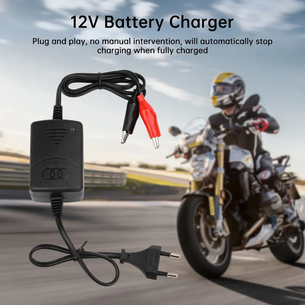 12V Car Battery Charger Lead-acid Battery Charger For Electric Vehicle Car Truck Motorcycle Eu Us Plug AC100-240V 50/60Hz