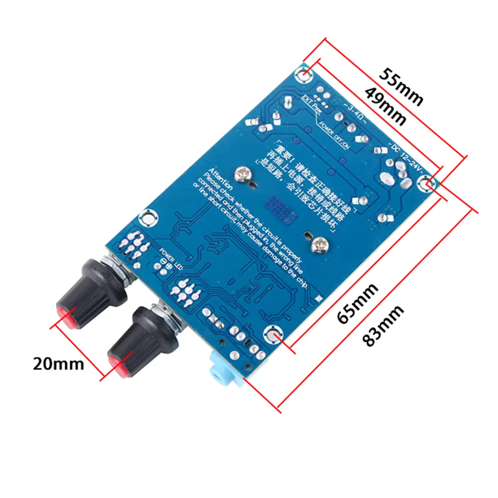 TPA3116 Digital Sound Amplifier Board Single Channel 100W Audio Amplifier Module Subwoofer Bass Output DC12-24V