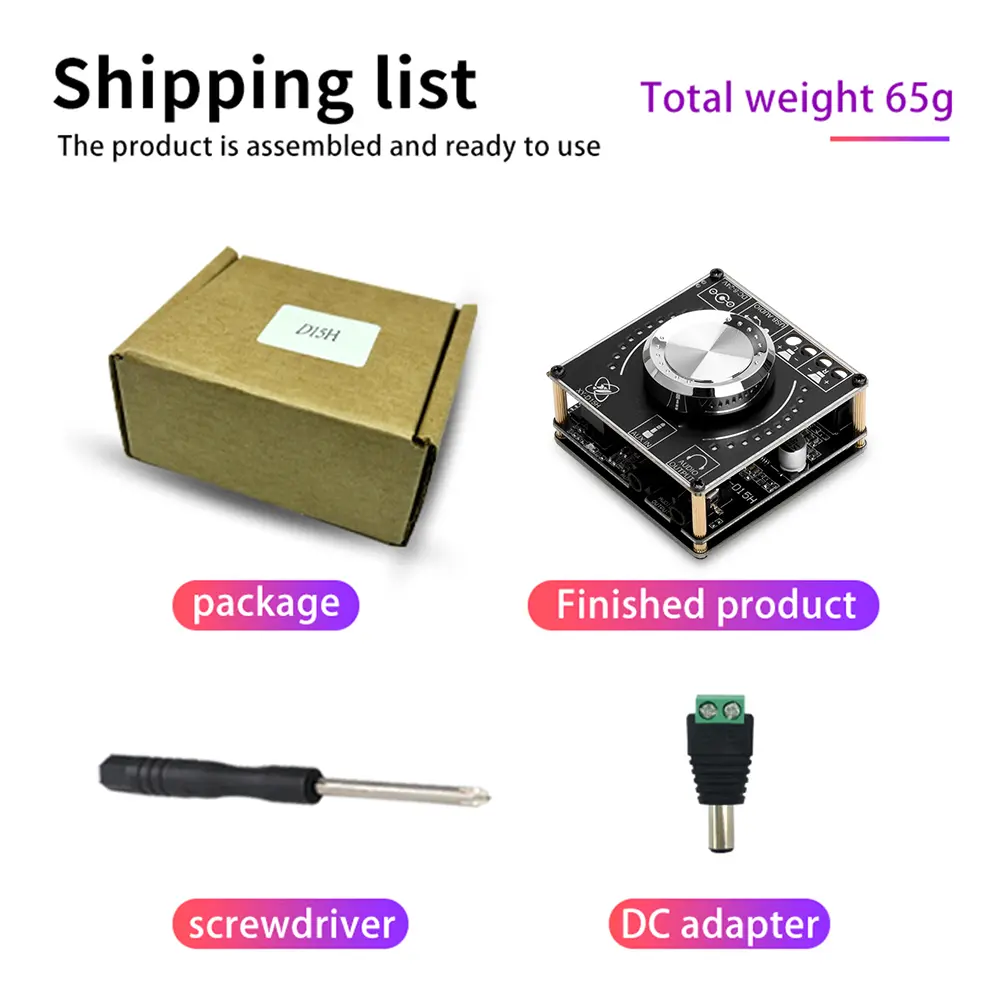 XY-D15H  Stereo Sound Power Amplifier Board DC8-24V 2X10W/15W/20W Digital Audio Amplifier AMP Module Home Theater