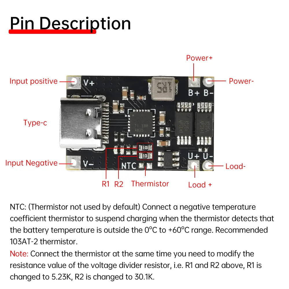 Lithium Battery Charging Module 5V 3A Step Down Buck Power Charge Module TYPE-C LiPo Battery Charger Protection Circuit Board