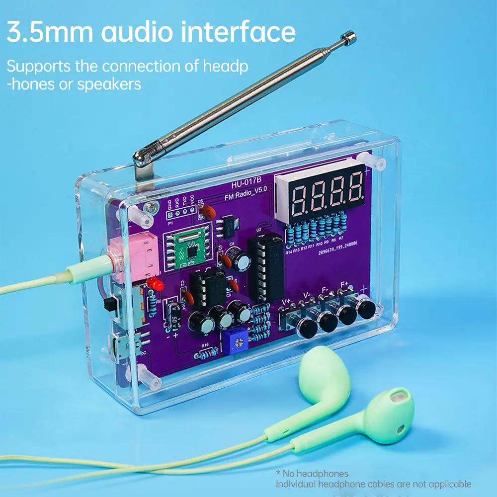RDA5807S TDA2822 HU-017A/HU-017AB DIY Radio Kit 87-108MHz STC15W RDA5807 FM Electronic DIY Parts for Electronic Component