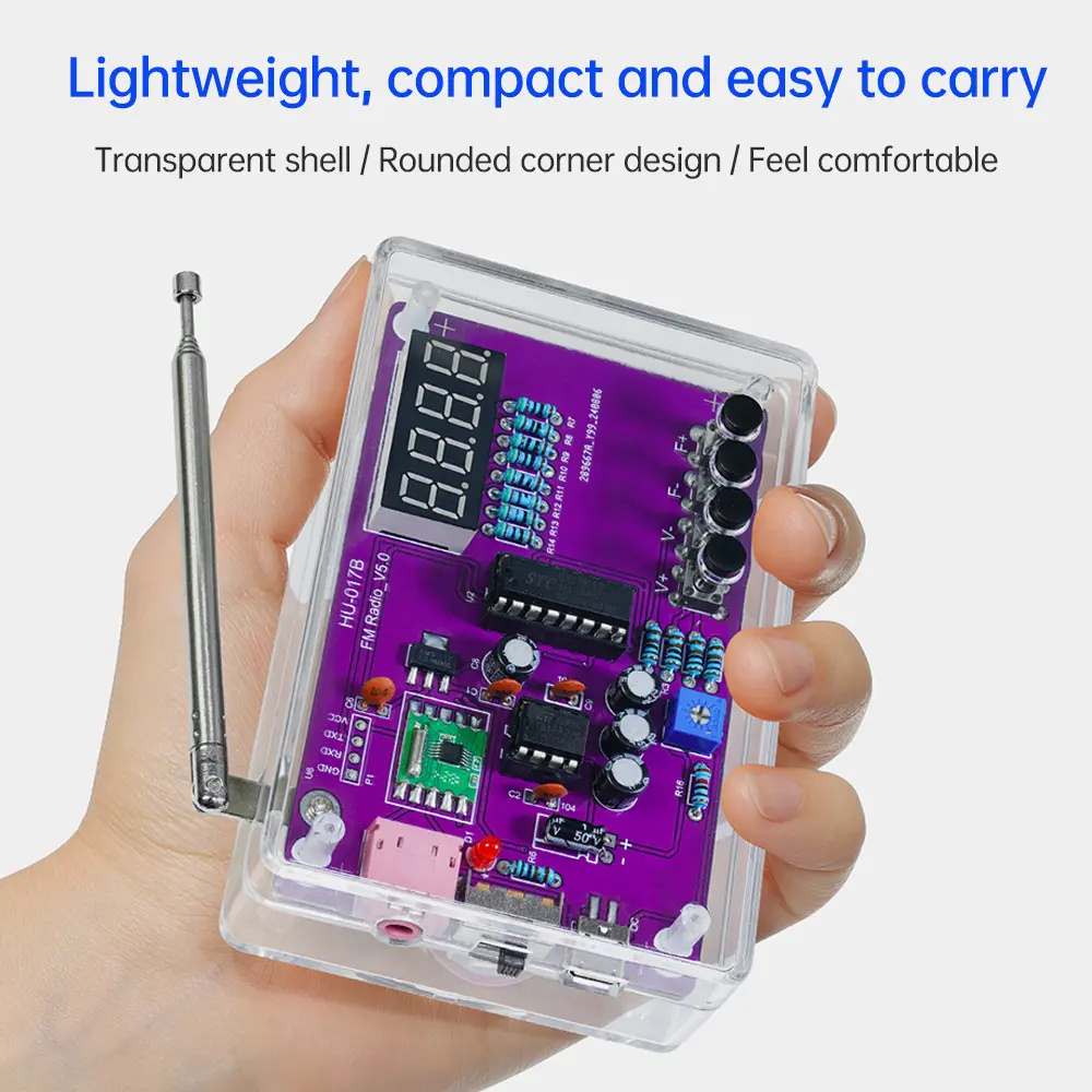 RDA5807S TDA2822 HU-017A/HU-017AB DIY Radio Kit 87-108MHz STC15W RDA5807 FM Electronic DIY Parts for Electronic Component