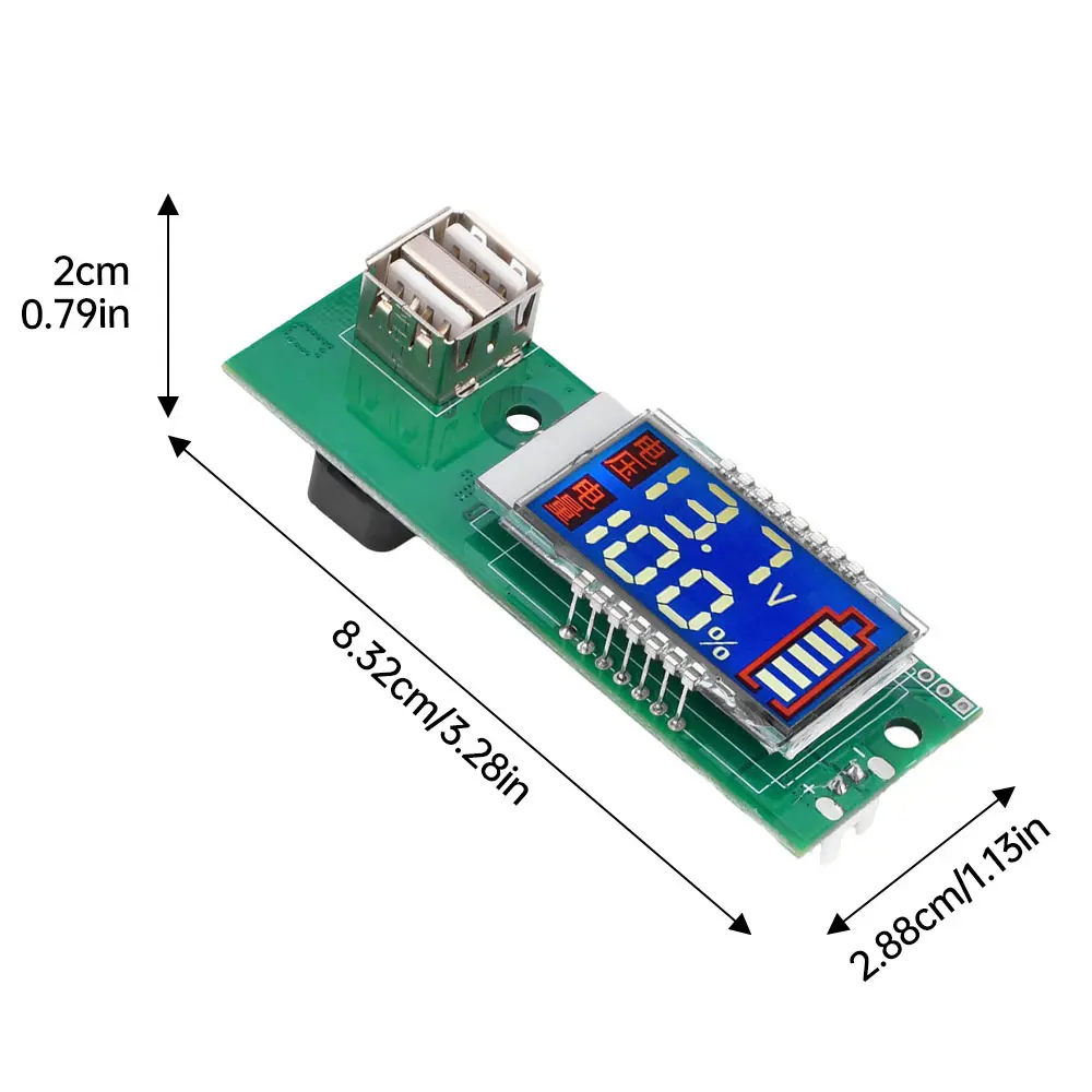 12V 3S Acid Battery Lithium Battery Capacity Tester Voltmeter Digital Dual Display Battery Level Indicator Voltage Tester Module
