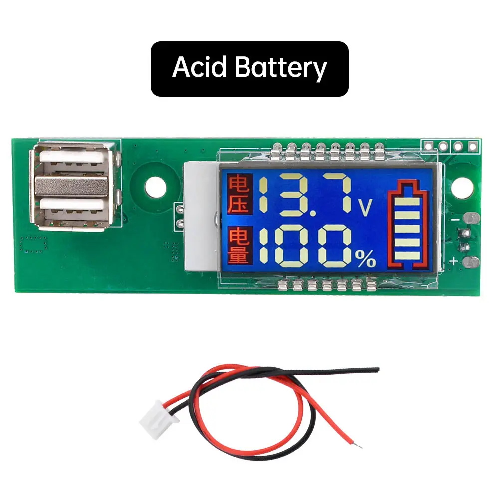 12V 3S Acid Battery Lithium Battery Capacity Tester Voltmeter Digital Dual Display Battery Level Indicator Voltage Tester Module