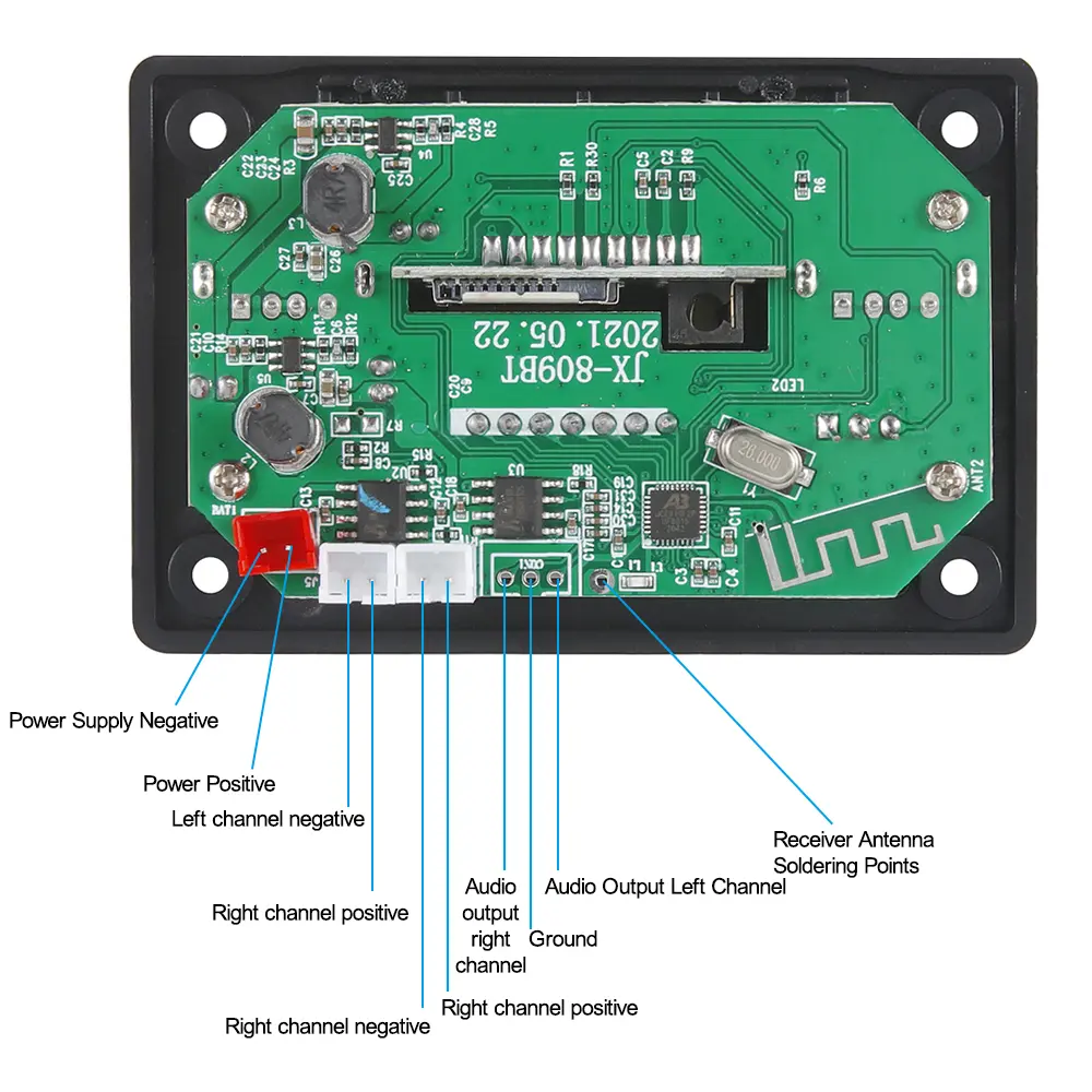 2*3W Bluetooth Compaticle Class D Stereo Audio Digital Power Amplifier Decoder Board USB AUX Record FM Radio MP3 Player Module