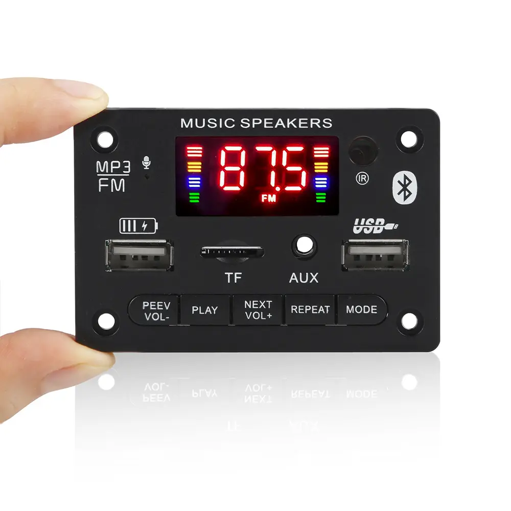 2*3W Bluetooth Compaticle Class D Stereo Audio Digital Power Amplifier Decoder Board USB AUX Record FM Radio MP3 Player Module