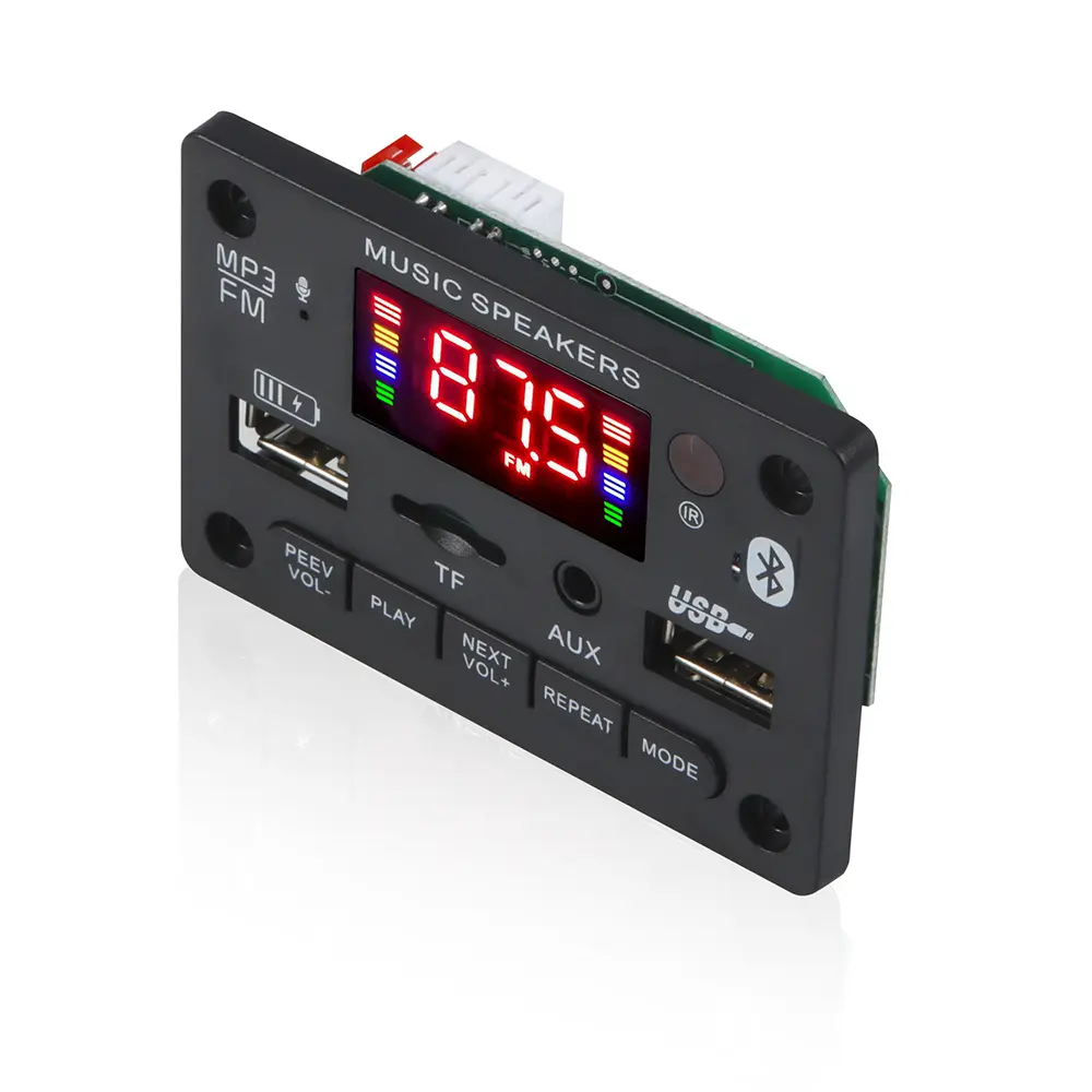 2*3W Bluetooth Compaticle Class D Stereo Audio Digital Power Amplifier Decoder Board USB AUX Record FM Radio MP3 Player Module