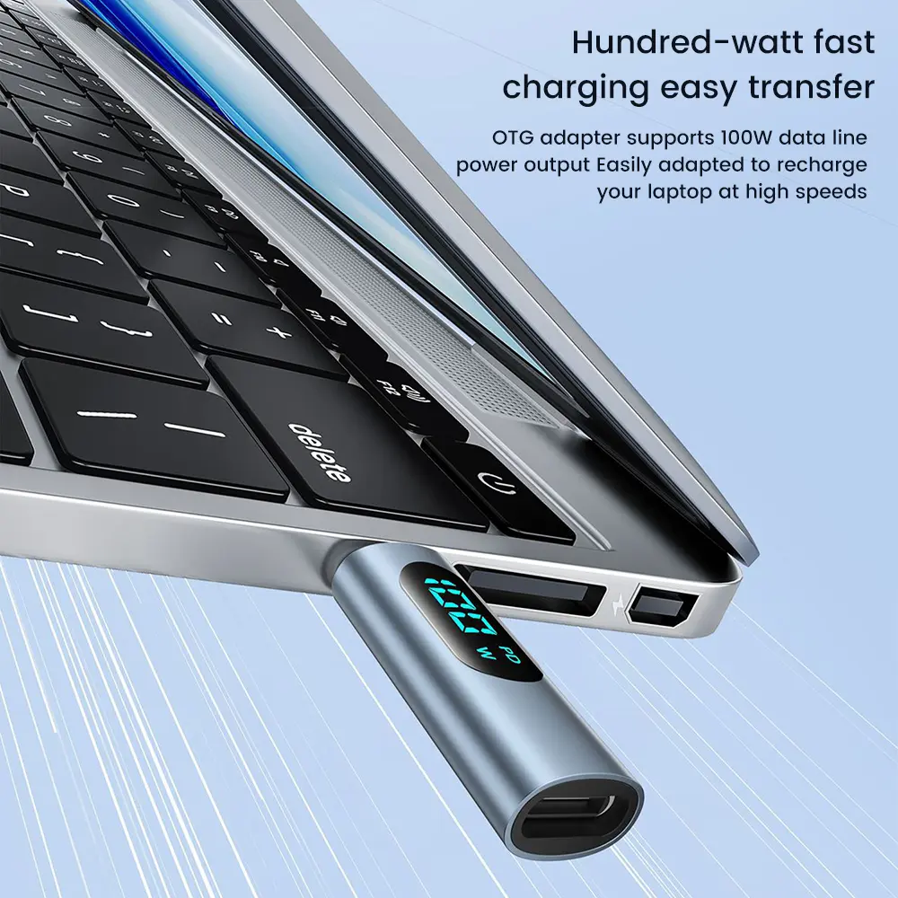 PD 100W Digital Adapter Type-C Male to Female OTG Data Adapter 5A Fast Charging Converter For Huawei Xiaomi laptop Mobile Phone
