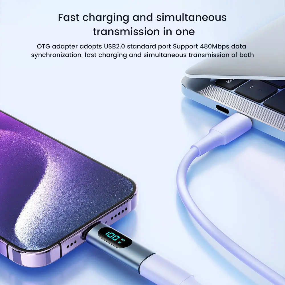 PD 100W Digital Adapter Type-C Male to Female OTG Data Adapter 5A Fast Charging Converter For Huawei Xiaomi laptop Mobile Phone