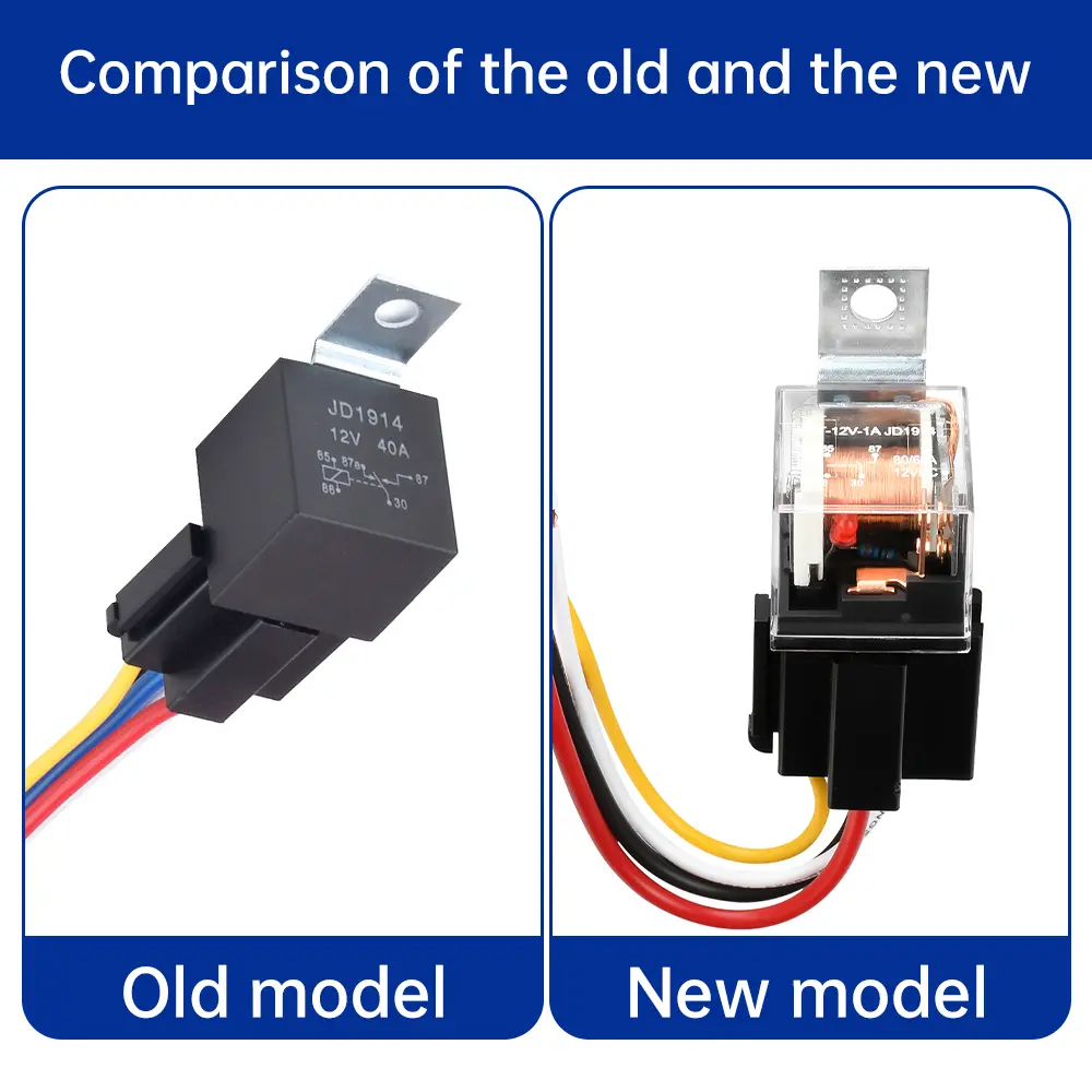 JD1914/JD2914 80A Automotive Relay Socket DC 12V 24V 4 Pin 5 Pin Waterproof Car Relays Control Switch With Relay Socket