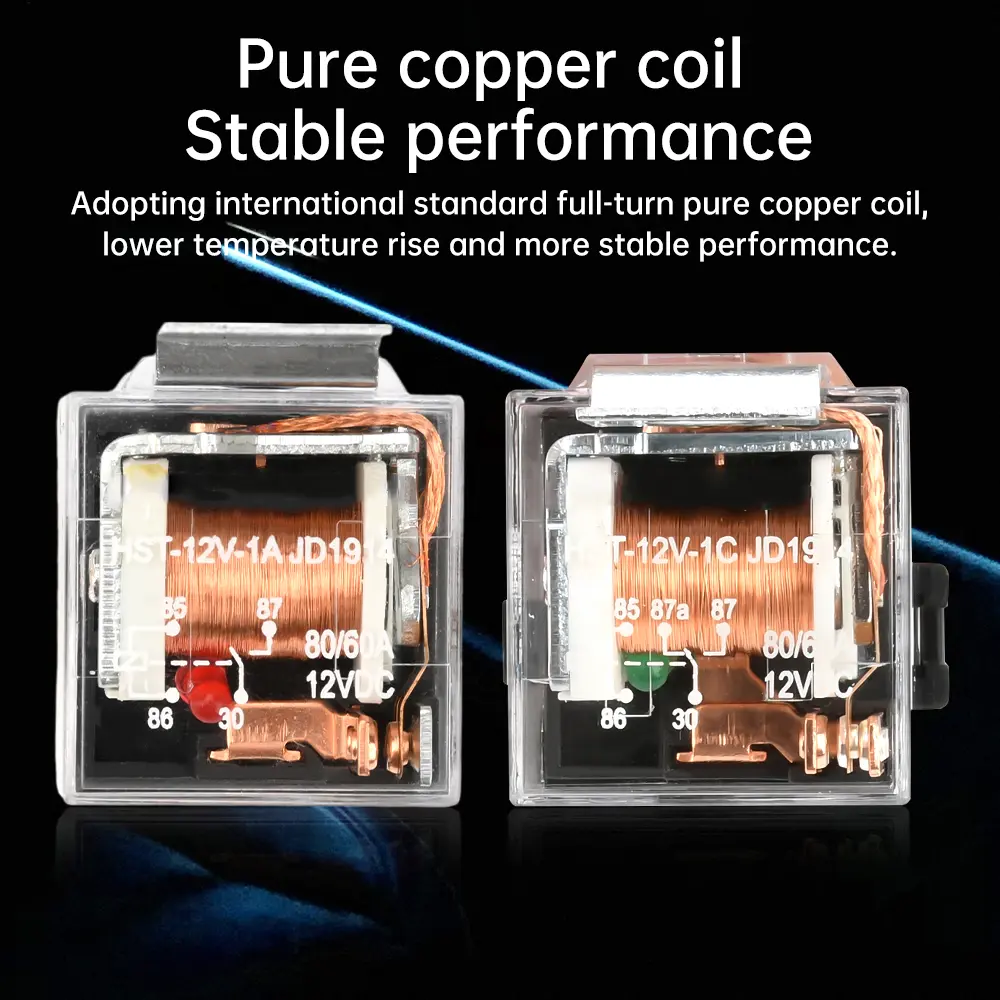 JD1914/JD2914 80A Automotive Relay Socket DC 12V 24V 4 Pin 5 Pin Waterproof Car Relays Control Switch With Relay Socket