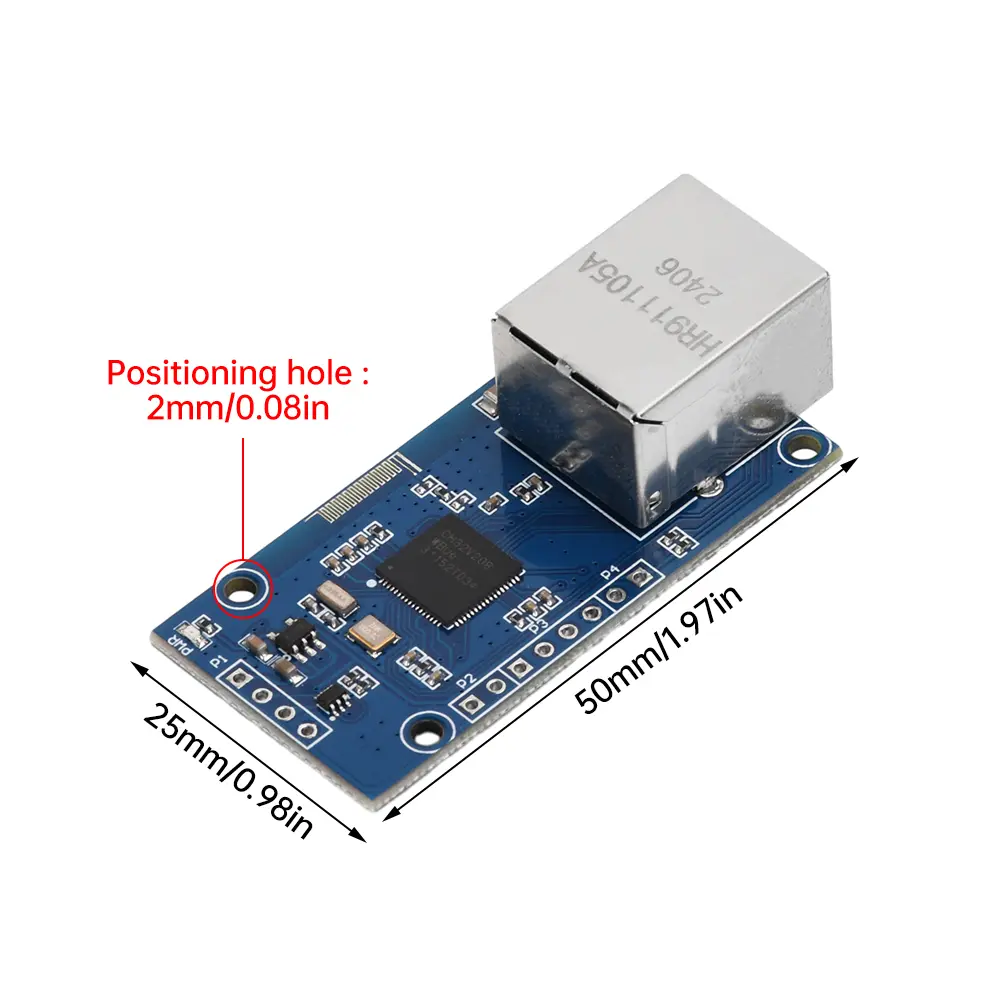 CH32V208 Serial Port to Ethernet Module TTL Network Transparent Transmission Development Board RJ45 Network Port Low Power
