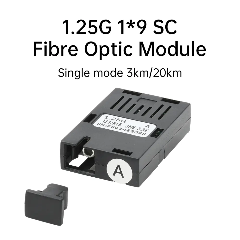 1.25G 1*9 Fiber Optical Module 1000M Gigabit SC Single-Mode 1310/1550nm 3/20KM Send & Receive 1310nm 1550nm Transceiver
