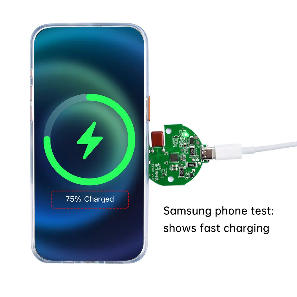 15W Wireless Charging Module For Mobile Phone Car Magnetic Wireless Charger Transmission Circuit Board 5V/9V/12V High Power