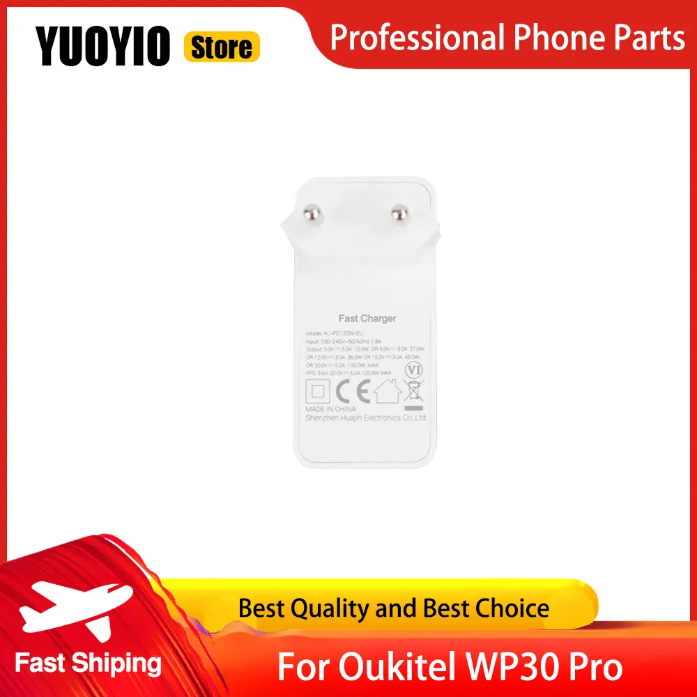 Charger 100% Original New For Oukitel WP30 Pro Phone Official Quick Charging Adapter + USB Cable Data Line