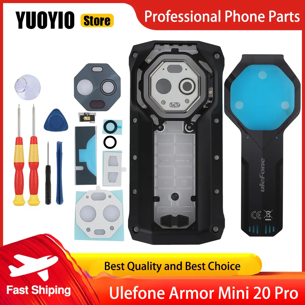 YUOYIO 100% New Protective Battery Case For Ulefone Armor Mini 20T Pro Cellphone Back Cover Battery Cover Back Housing