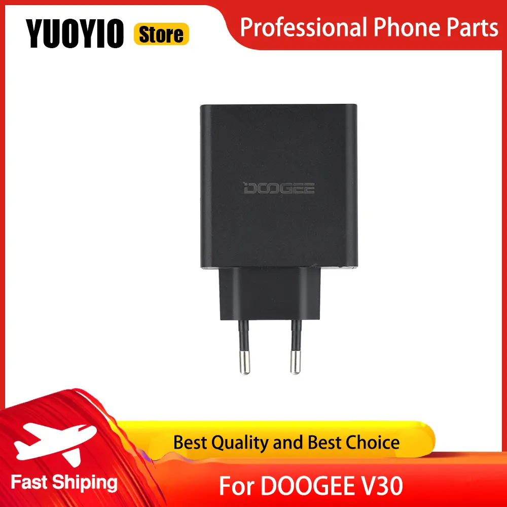 DOOGEE V30 Charger 100% Original New Official Quick Charging Adapter + USB Cable Data Line For V30 Phone
