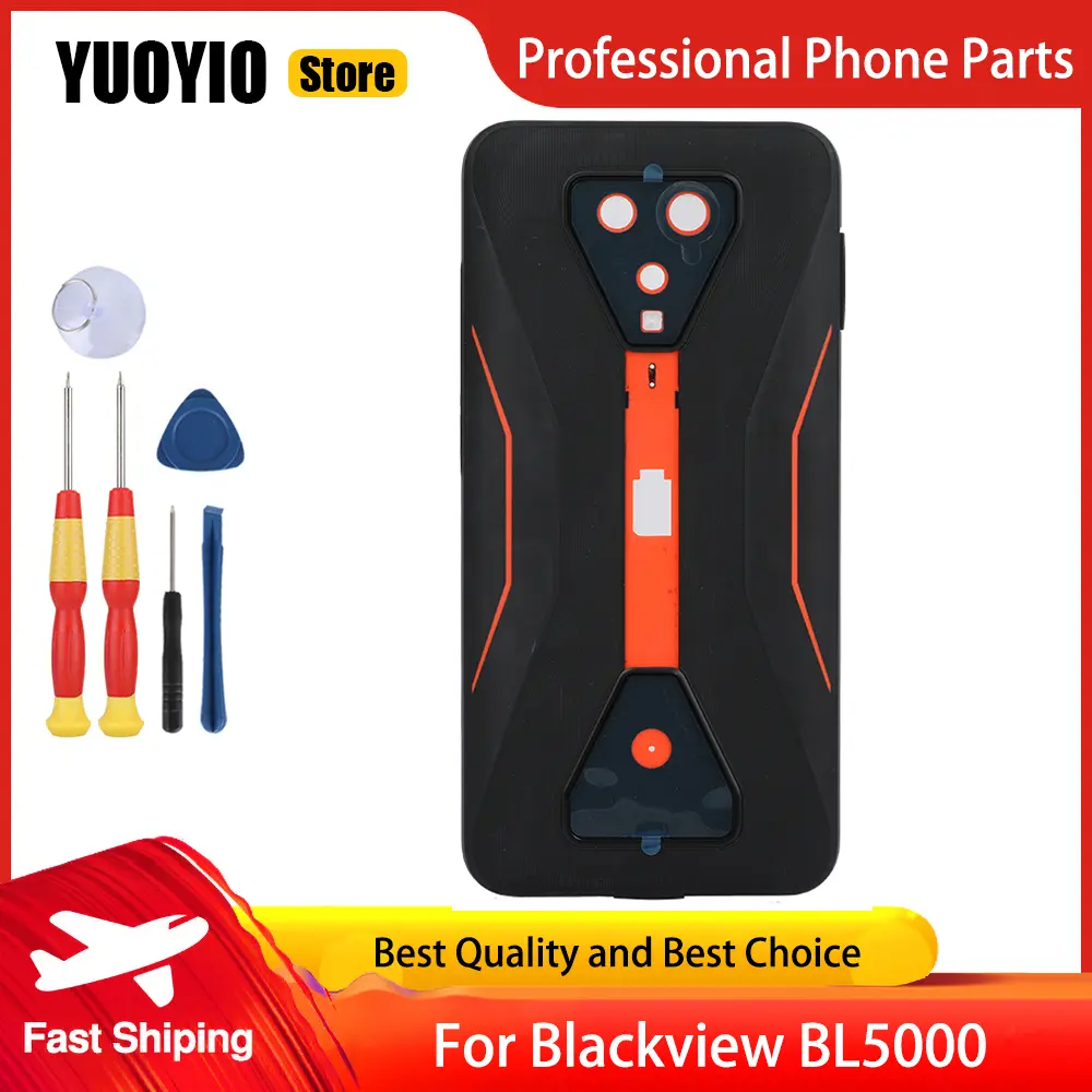 Battery Case Protective Battery Case Back Cover+Glass Lens For Blackview BL5000 Smart Phone 3M Adhesive Replacement Parts