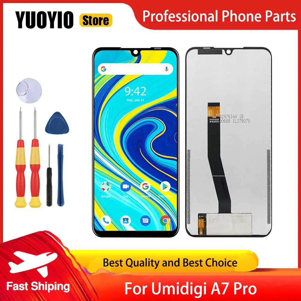 New Original Touch Screen LCD Display For Umidigi A7 Pro Replacement Parts + Disassemble Tool
