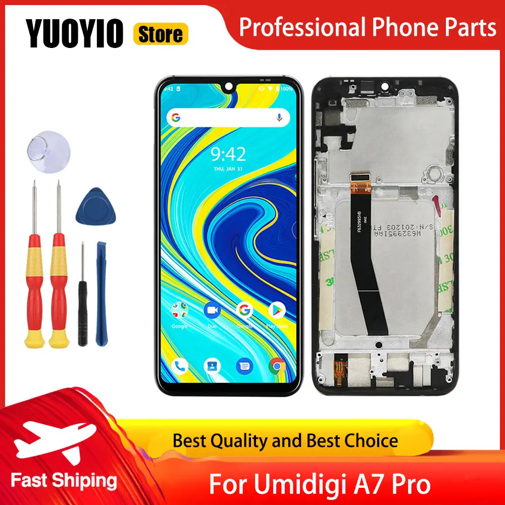 New Original Touch Screen LCD Display For Umidigi A7 Pro Replacement Parts + Disassemble Tool