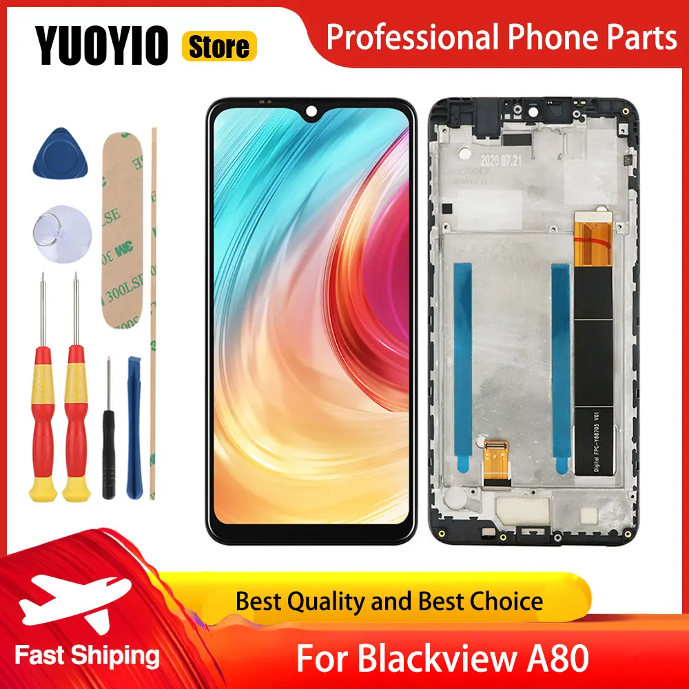 For Blackview A80 A80 Pro A80 Plus Touch Screen LCD Display Compatible with Digitizer Assembly With Frame Replacement