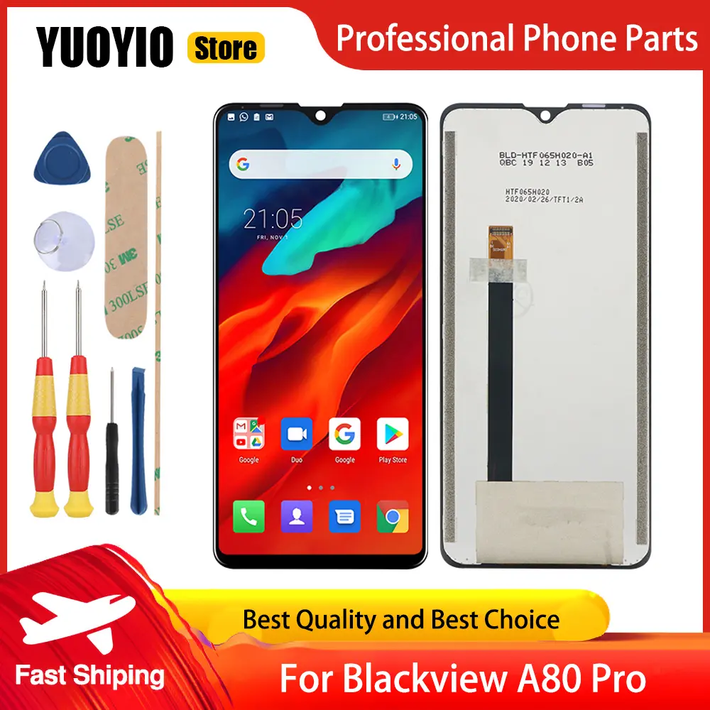 For Blackview A80 A80 Pro A80 Plus Touch Screen LCD Display Compatible with Digitizer Assembly With Frame Replacement