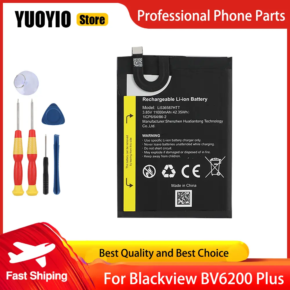 Original For Blackview BV9300 Pro BV8800 N6000 A95 BV6200 Pro BV6200 Plus BV7300 BV8200 Battery High Capacity Replace accessorie