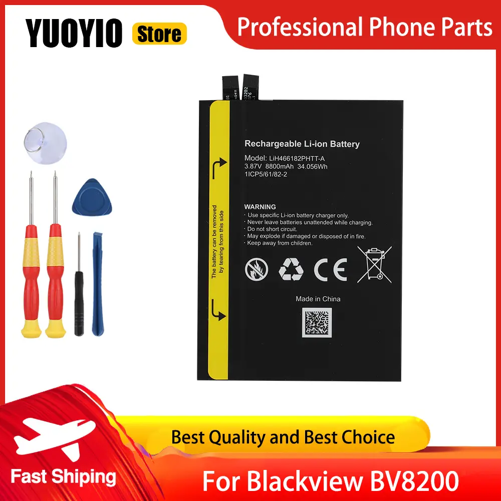 Original For Blackview BV9300 Pro BV8800 N6000 A95 BV6200 Pro BV6200 Plus BV7300 BV8200 Battery High Capacity Replace accessorie
