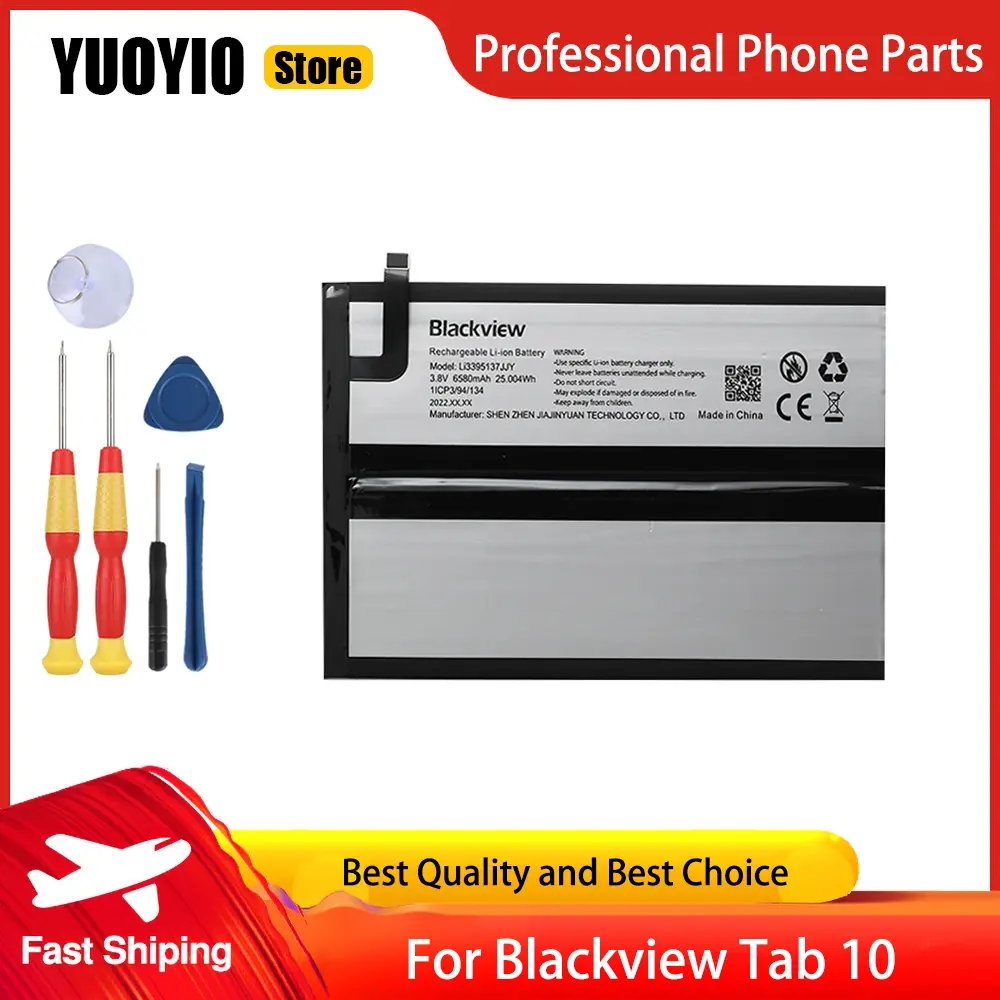 YUOYIO 100% New Original For Original Blackview OSCAL Pad 10 Tab 10 6580mAh Smartphone Battery High Capacity Free Tools