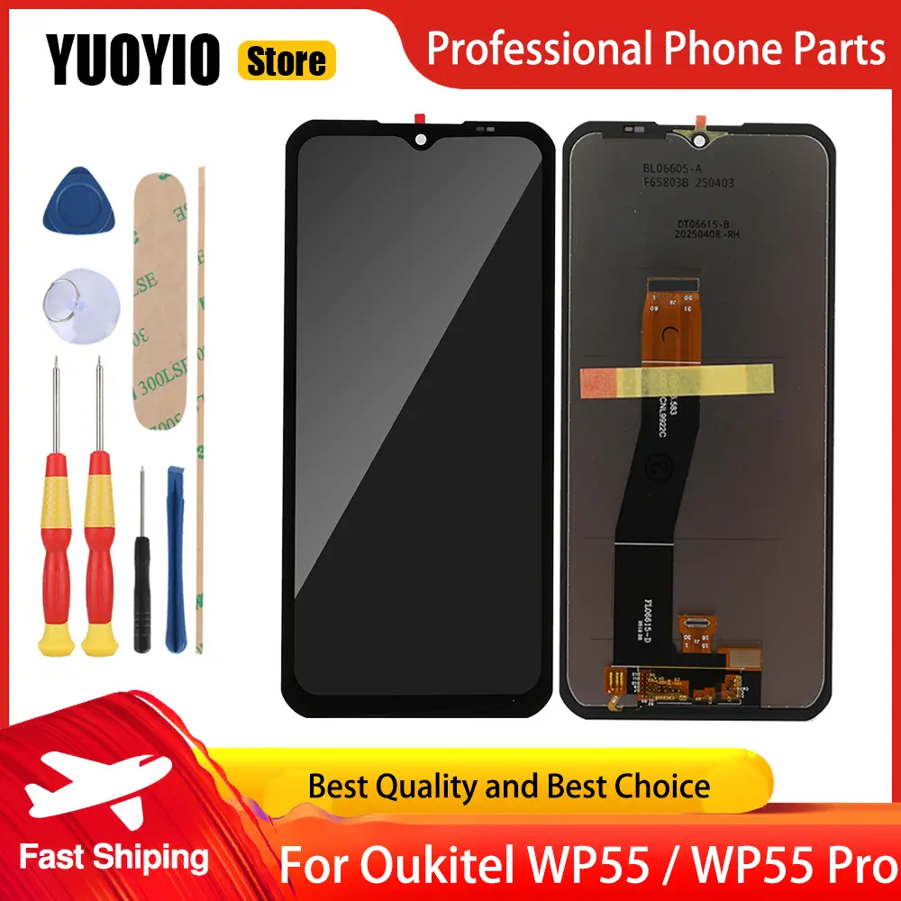LCD Display For Oukitel WP35 WP35 Pro WP39 Pro WP50 WP52 WP55 Pro Touch Screen Digitizer Assembly Replacement+ Disassemble Tools