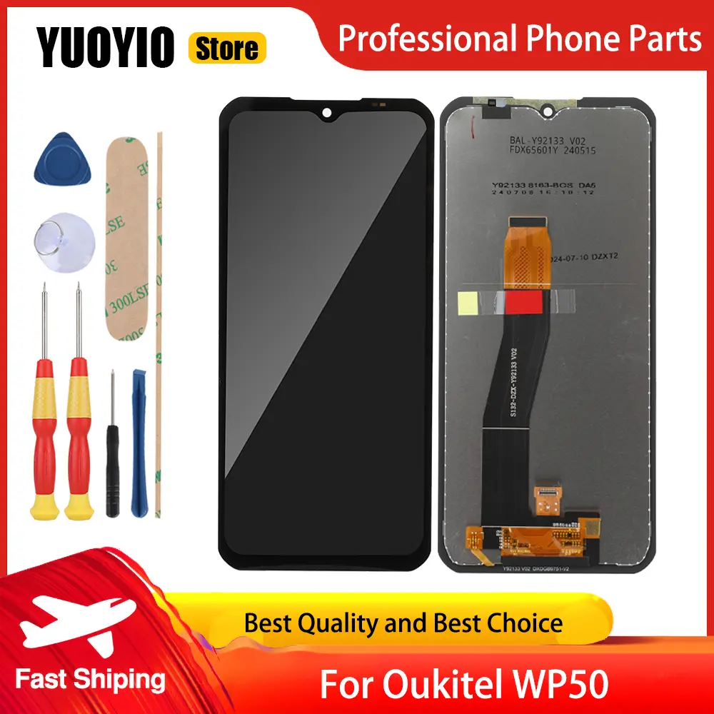 LCD Display For Oukitel WP35 WP35 Pro WP39 Pro WP50 WP52 WP55 Pro Touch Screen Digitizer Assembly Replacement+ Disassemble Tools