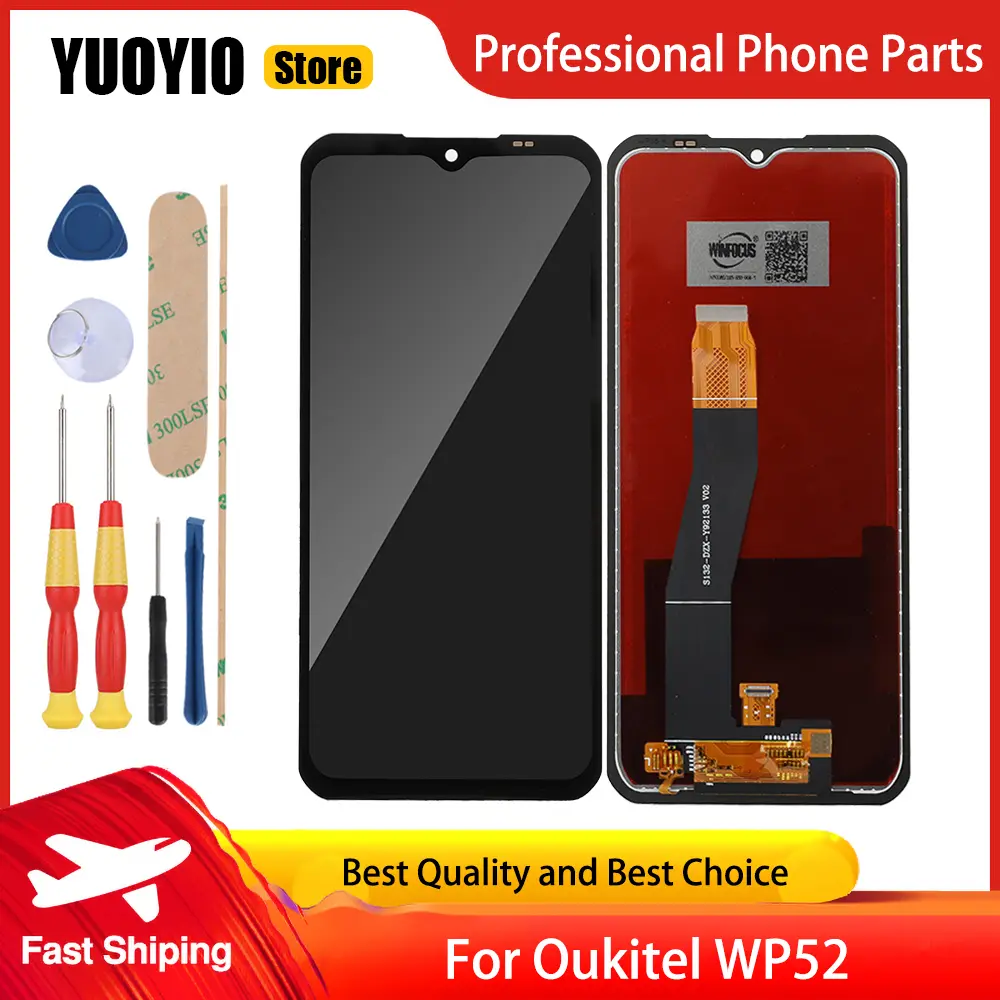 LCD Display For Oukitel WP35 WP35 Pro WP39 Pro WP50 WP52 WP55 Pro Touch Screen Digitizer Assembly Replacement+ Disassemble Tools