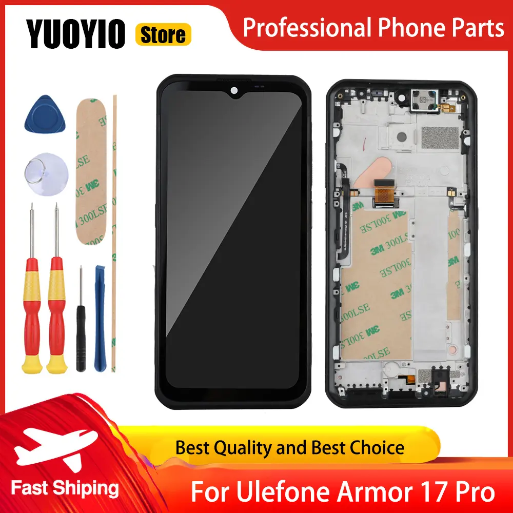 New original Touch Screen LCD Display For Ulefone Armor 17 Pro Digitizer Assembly With Frame Replacement Parts+Disassemble Tool