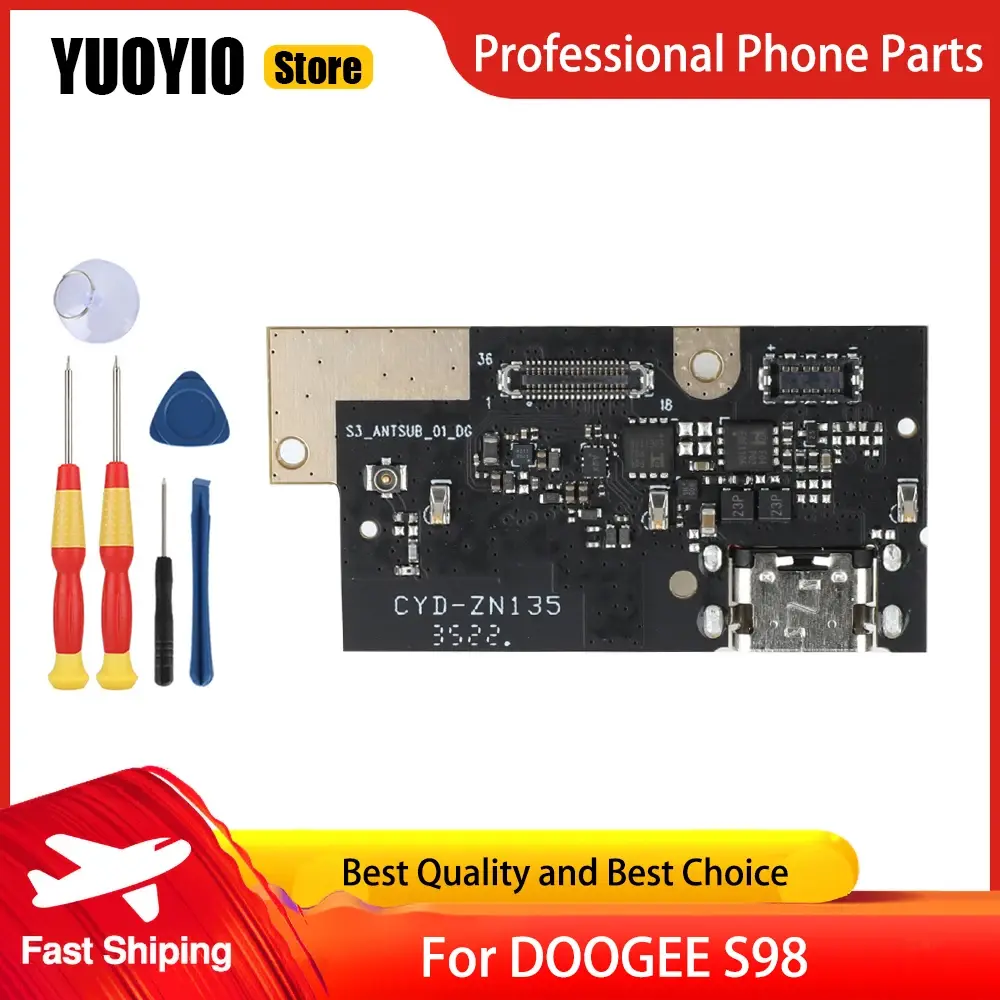 Original Charging Board For DOOGEE S200 Plus S200X S86 S Cyber S98 S99 X98 Pro USB Port Board Repair Accessories Parts Free Tool