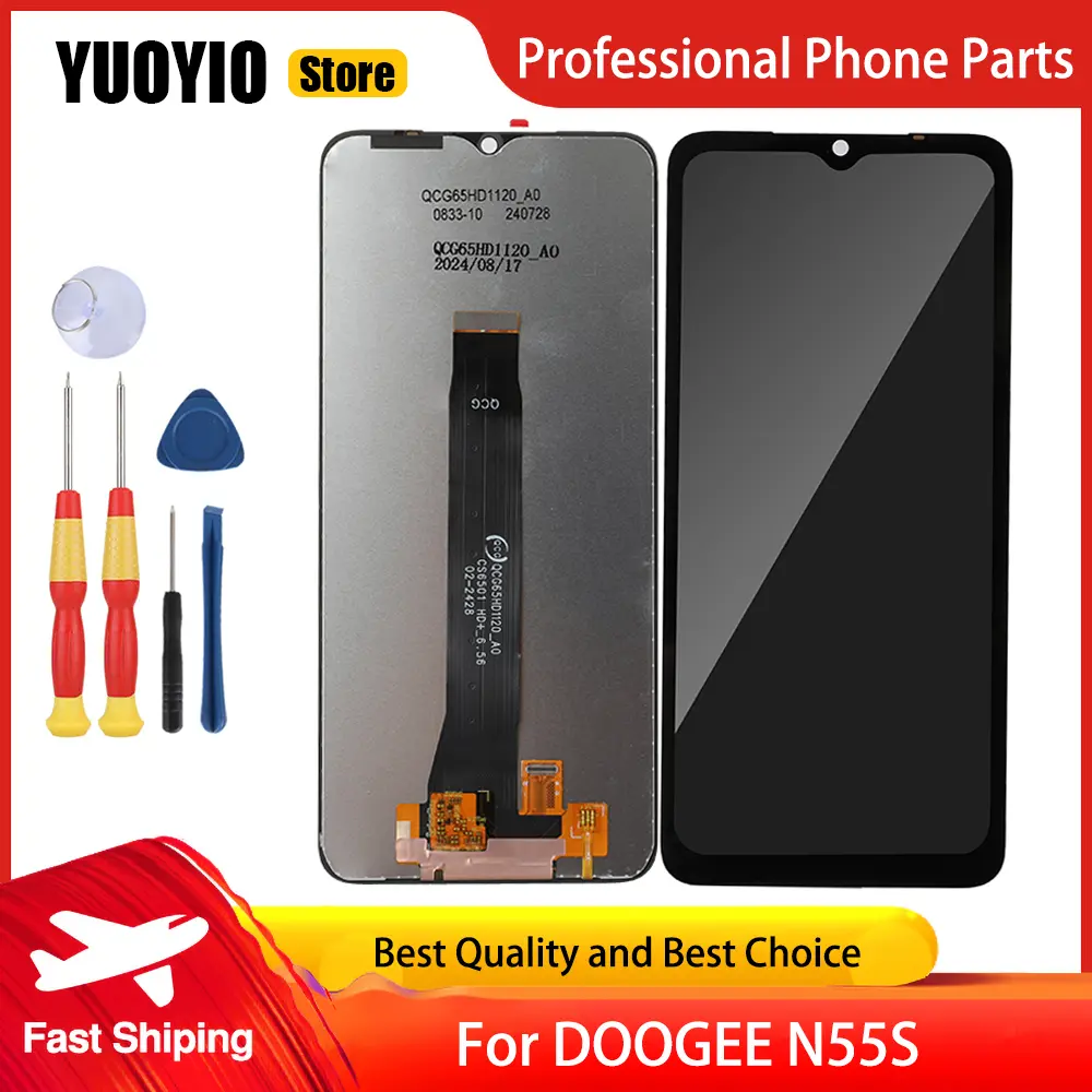 YUOYIO Brand New Original Touch Display For DOOGEE N55 N55S N55 Pro N55 Plus LCD Screen Assembly Parts Replacement Free Tools