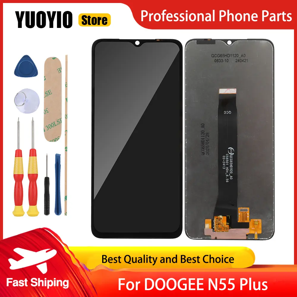 YUOYIO Brand New Original Touch Display For DOOGEE N55 N55S N55 Pro N55 Plus LCD Screen Assembly Parts Replacement Free Tools