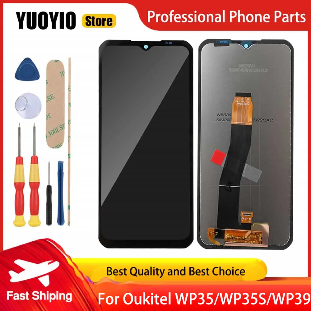 100% New Display Touch For Oukitel WP30 Pro WP33 Pro WP38 WP39 WP35S LCD Screen Digitizer Assembly Replacement Free Tools