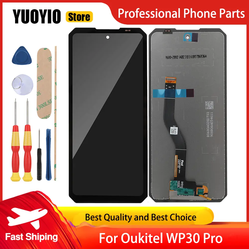 100% New Display Touch For Oukitel WP30 Pro WP33 Pro WP38 WP39 WP35S LCD Screen Digitizer Assembly Replacement Free Tools